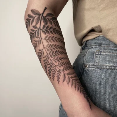 Fern tattoo: its symbolism, styles and design | VEAN TATTOO