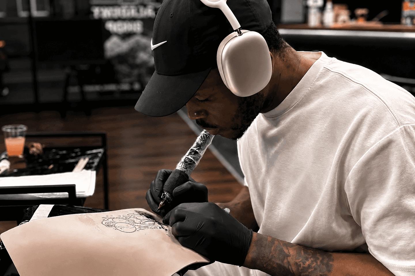 Tattoo practice on synthetic skin