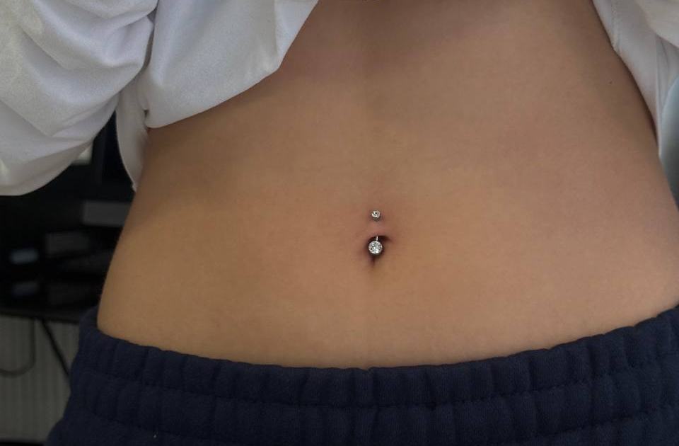 Belly button piercing