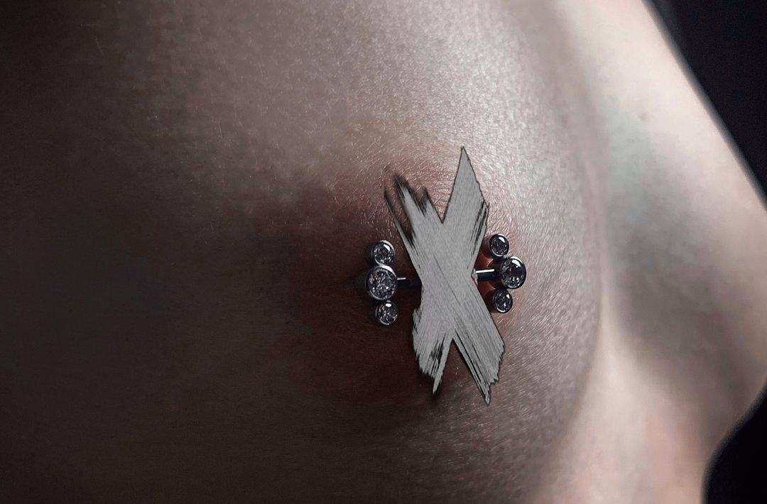 Nipple piercing