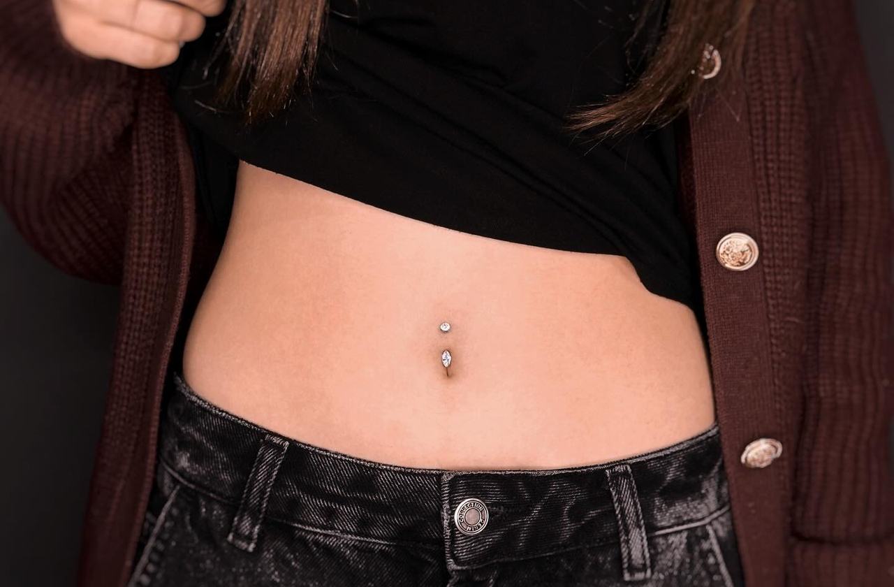 Belly button piercing