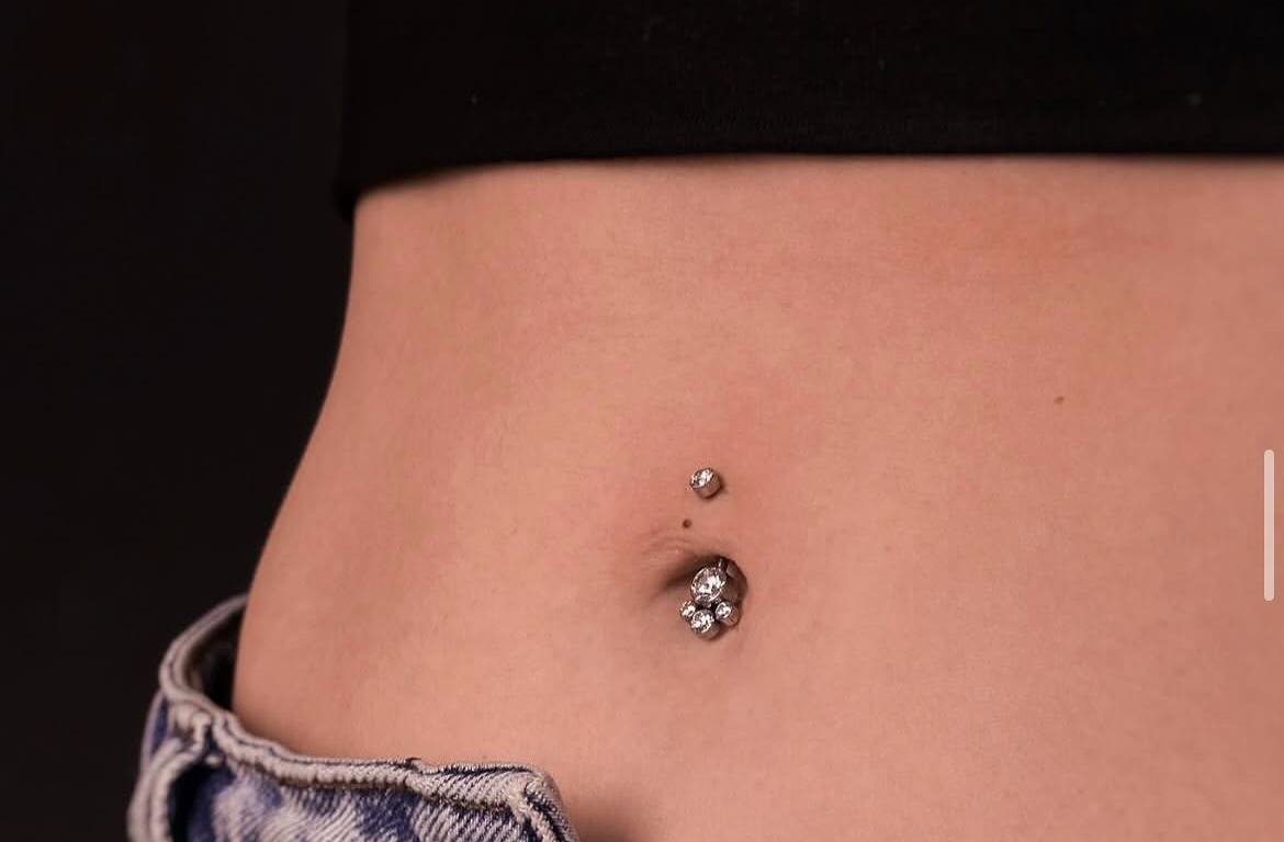 Belly button piercing