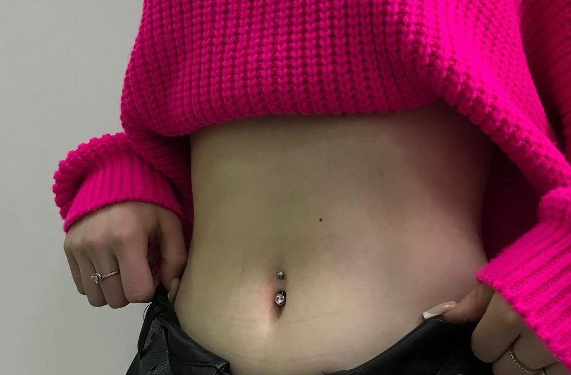 Belly button piercing