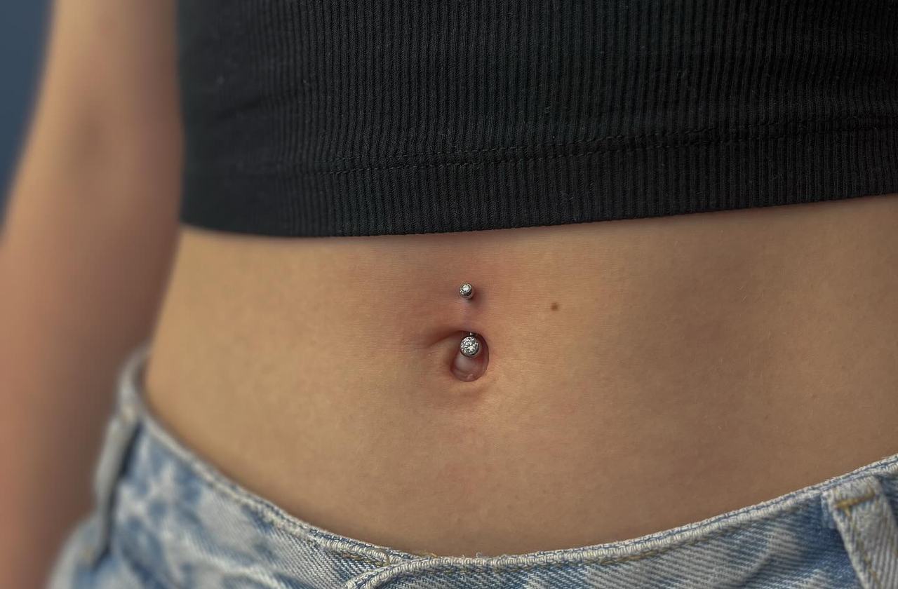 Belly button piercing