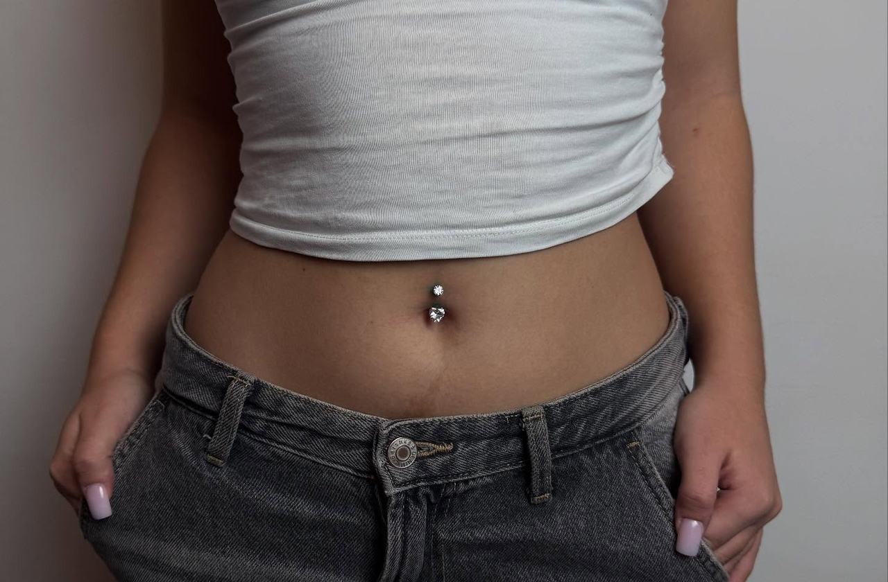 Belly button piercing
