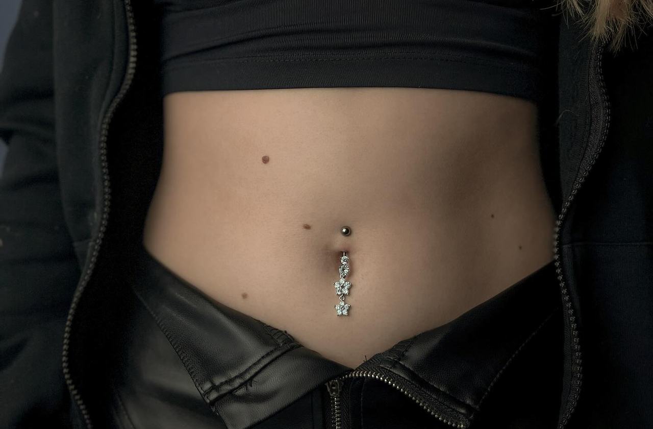 Belly button piercing