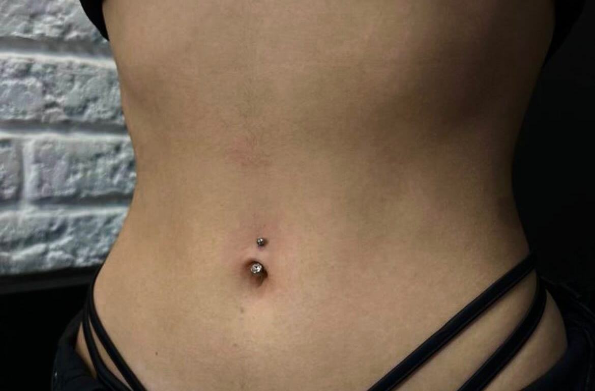 Belly button piercing