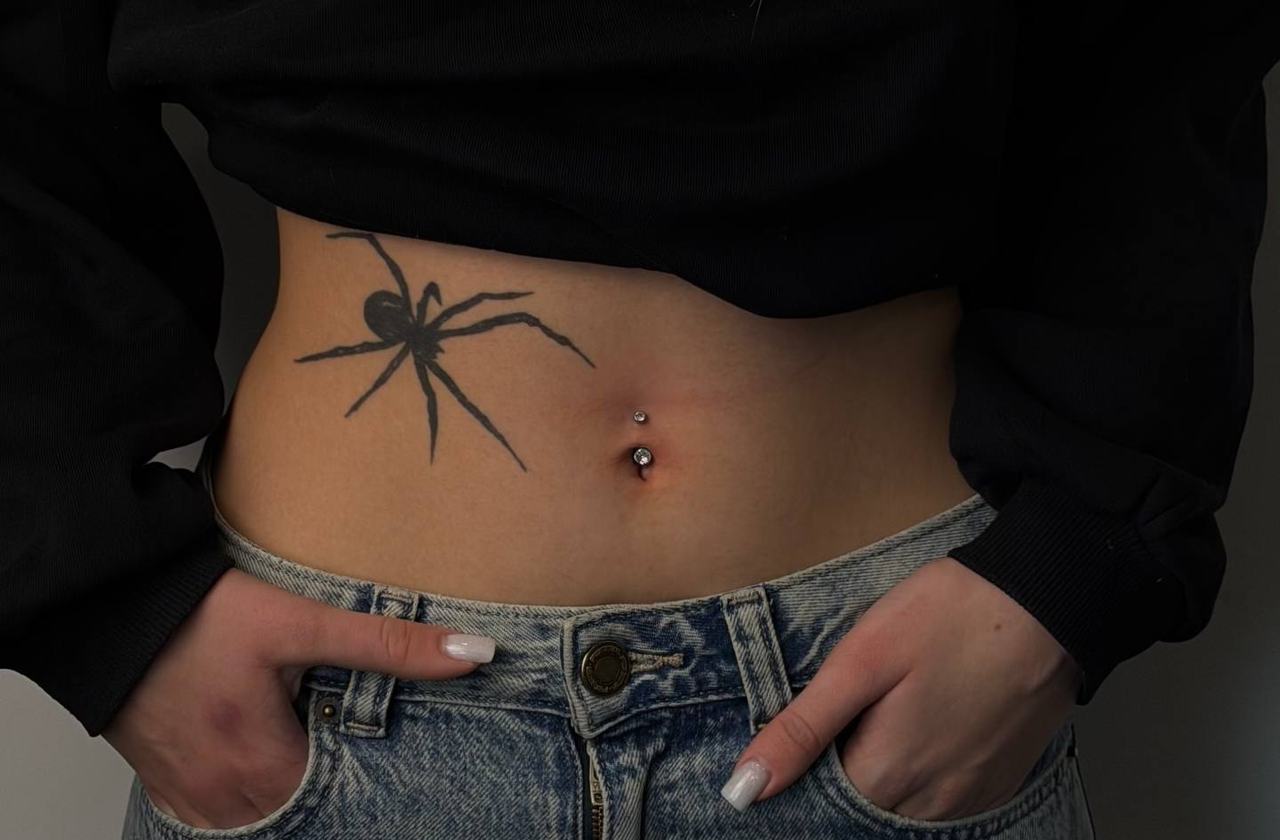 Belly button piercing