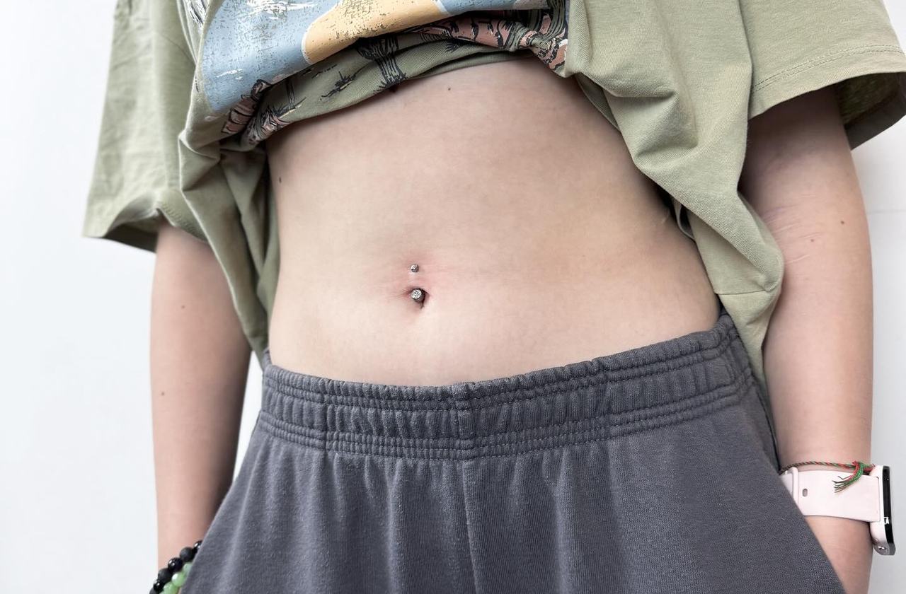 Belly button piercing
