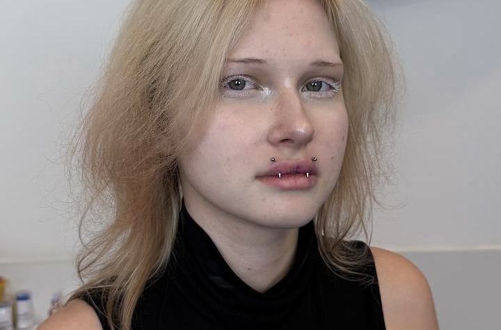 Lip piercing