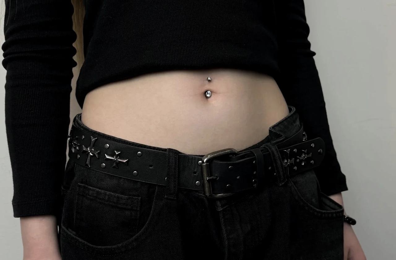 Belly button piercing