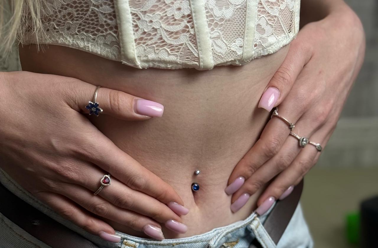 Belly button piercing