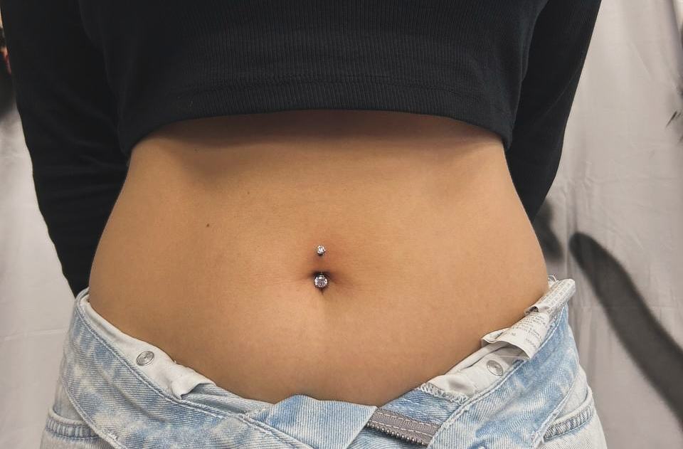 Belly button piercing
