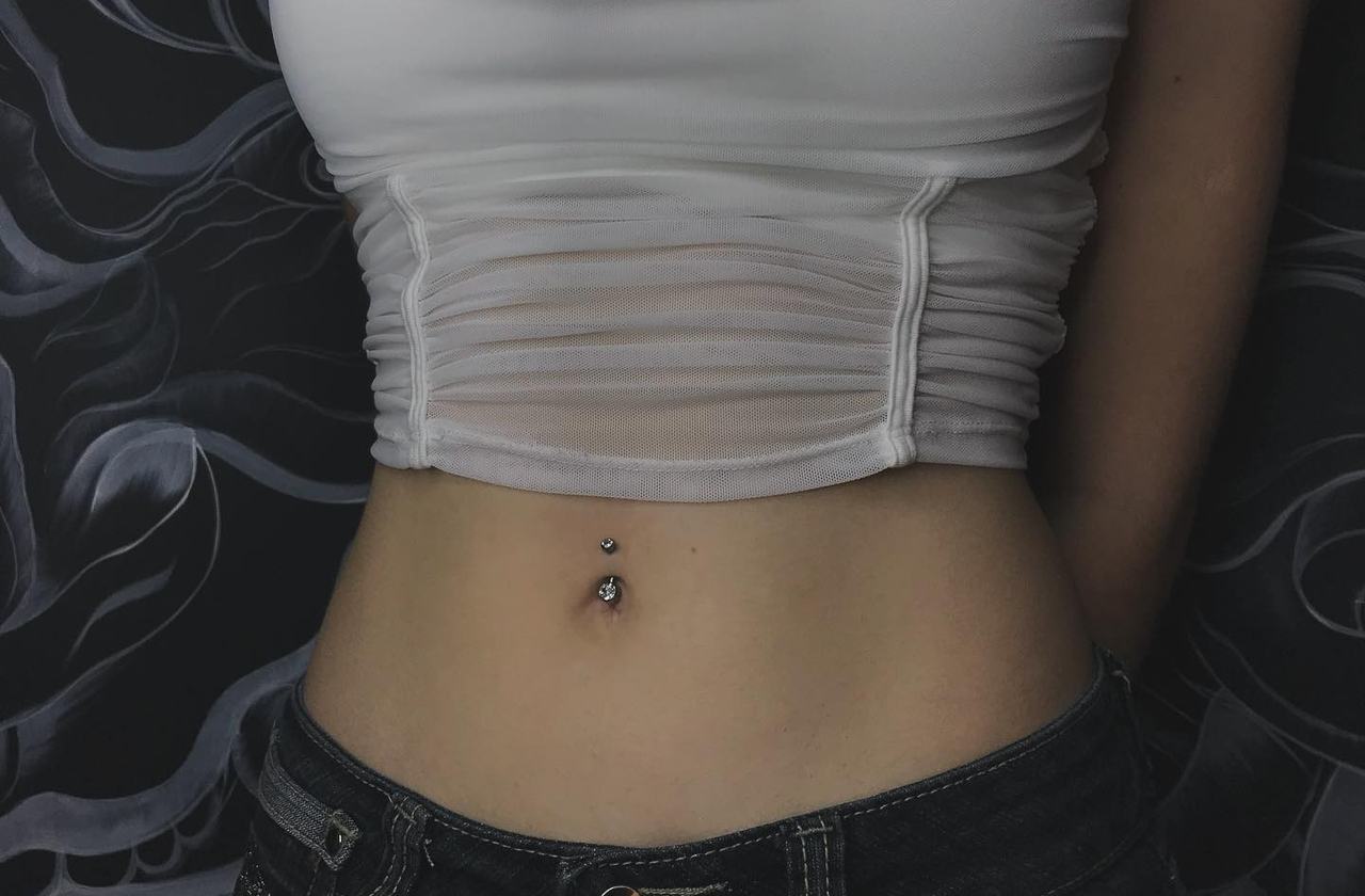 Belly button piercing