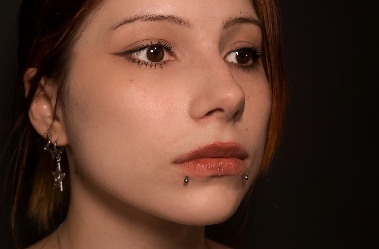 Lip piercing