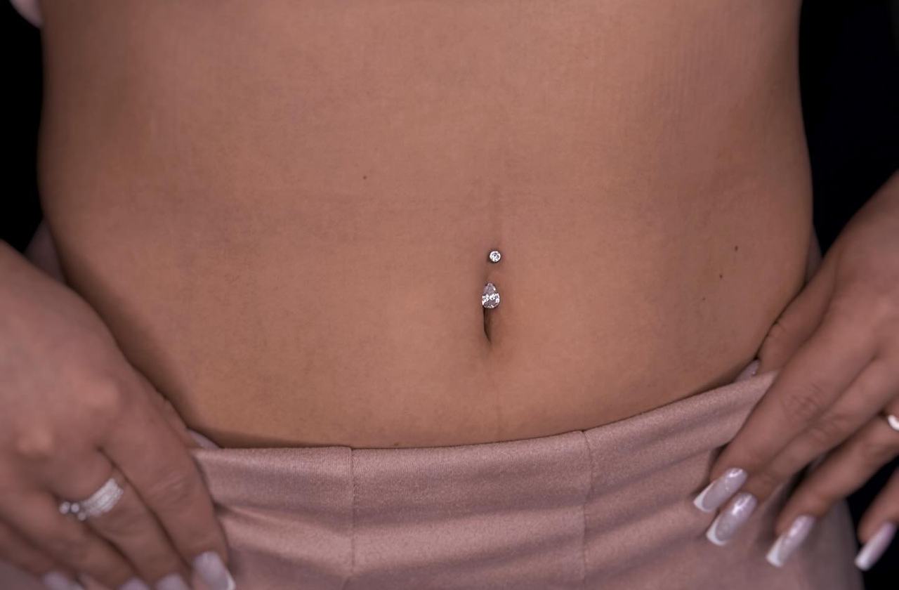 Belly button piercing