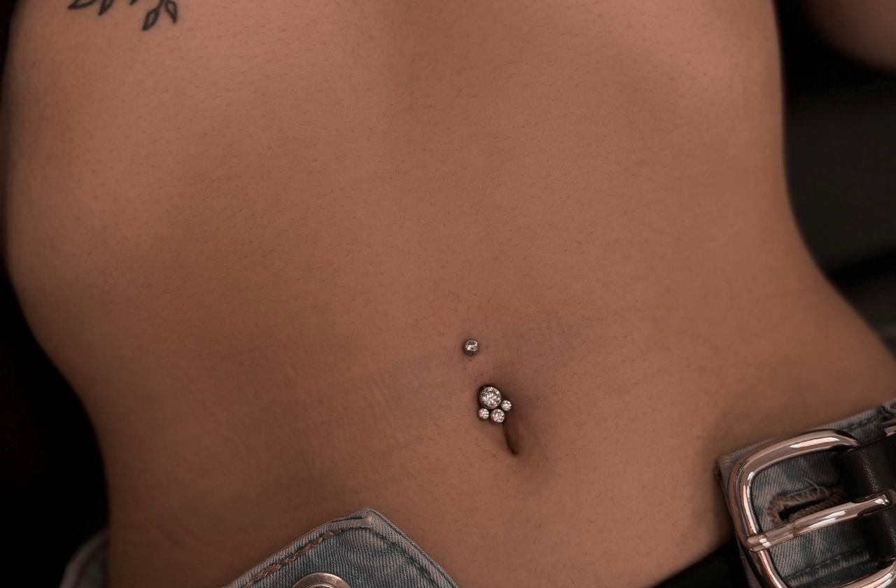 Belly button piercing
