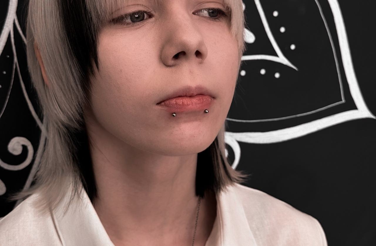 Lip piercing