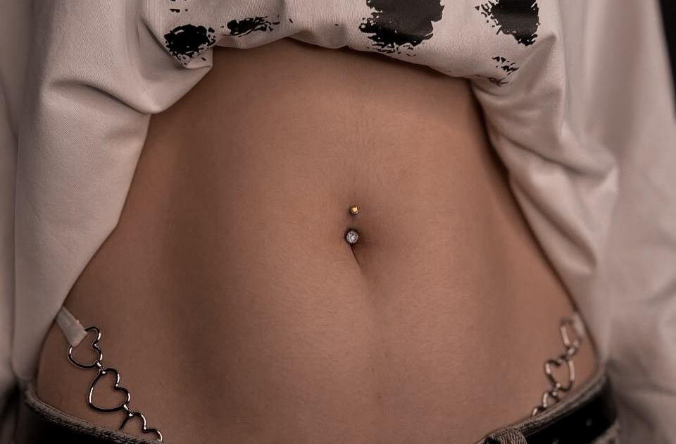 Belly button piercing