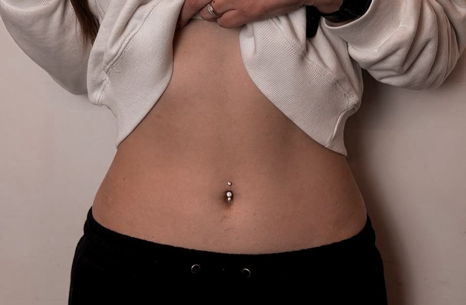 Belly button piercing