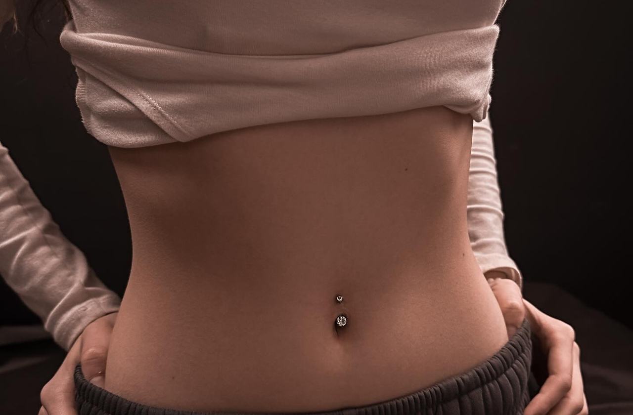 Belly button piercing
