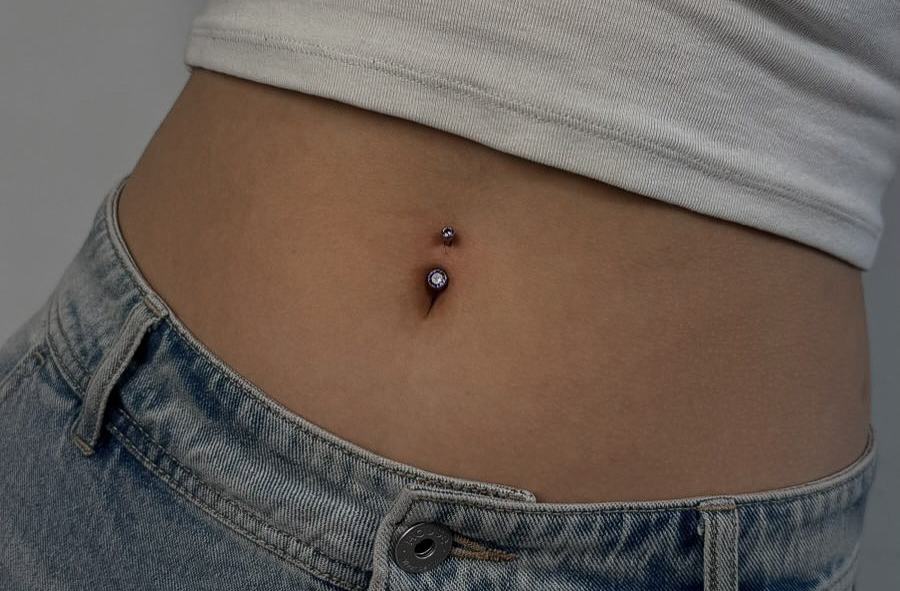 Belly button piercing
