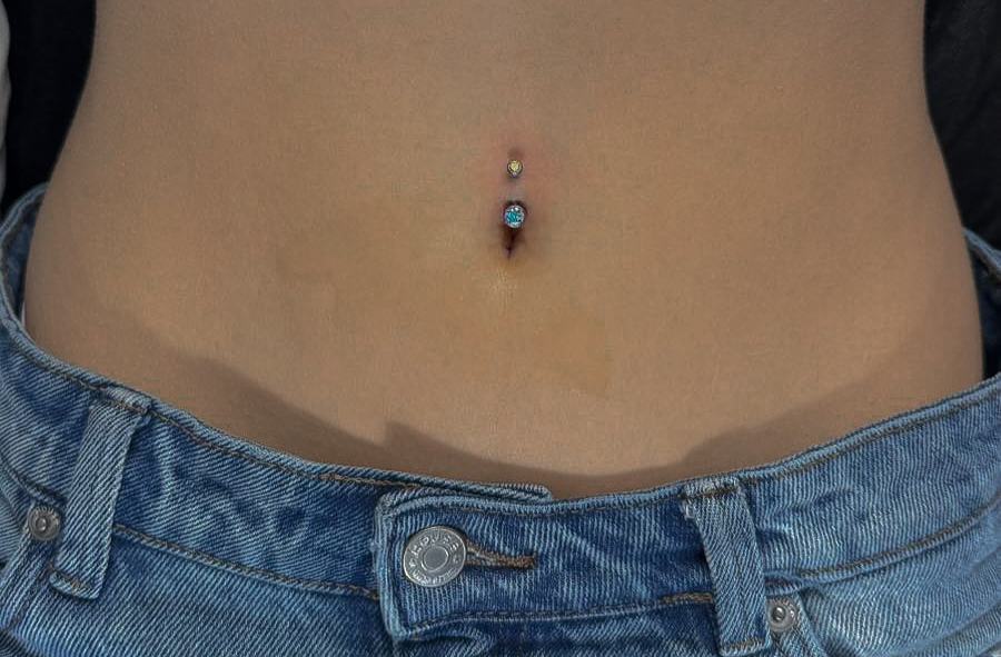Belly button piercing