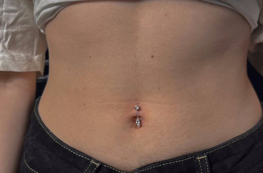 Belly button piercing