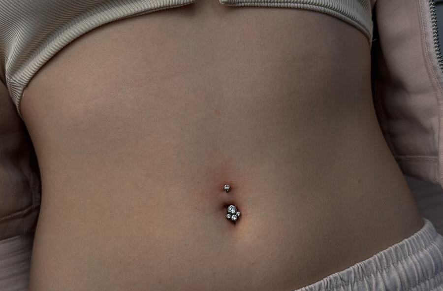 Belly button piercing