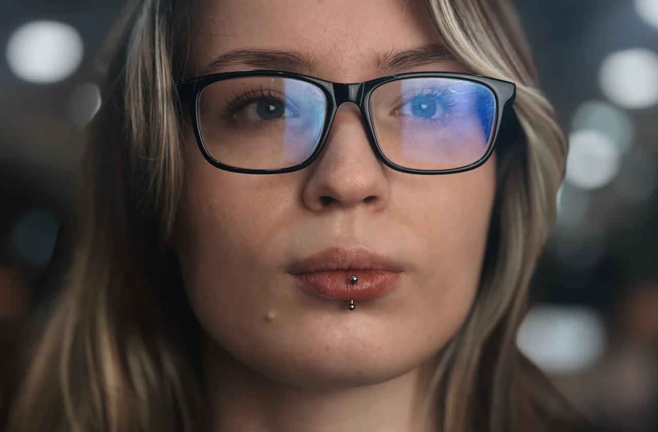 Lip piercing
